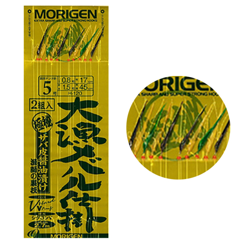 모리겐 H-120 대어 메바루 장치(간장 고등어 어피 5본 2세트 바늘)
